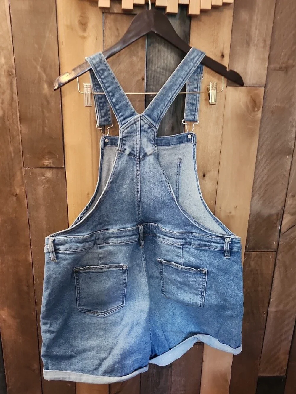 Ava & Viv Classic Blue Denim Overalls Size Youth 18 - Picture 3 of 9